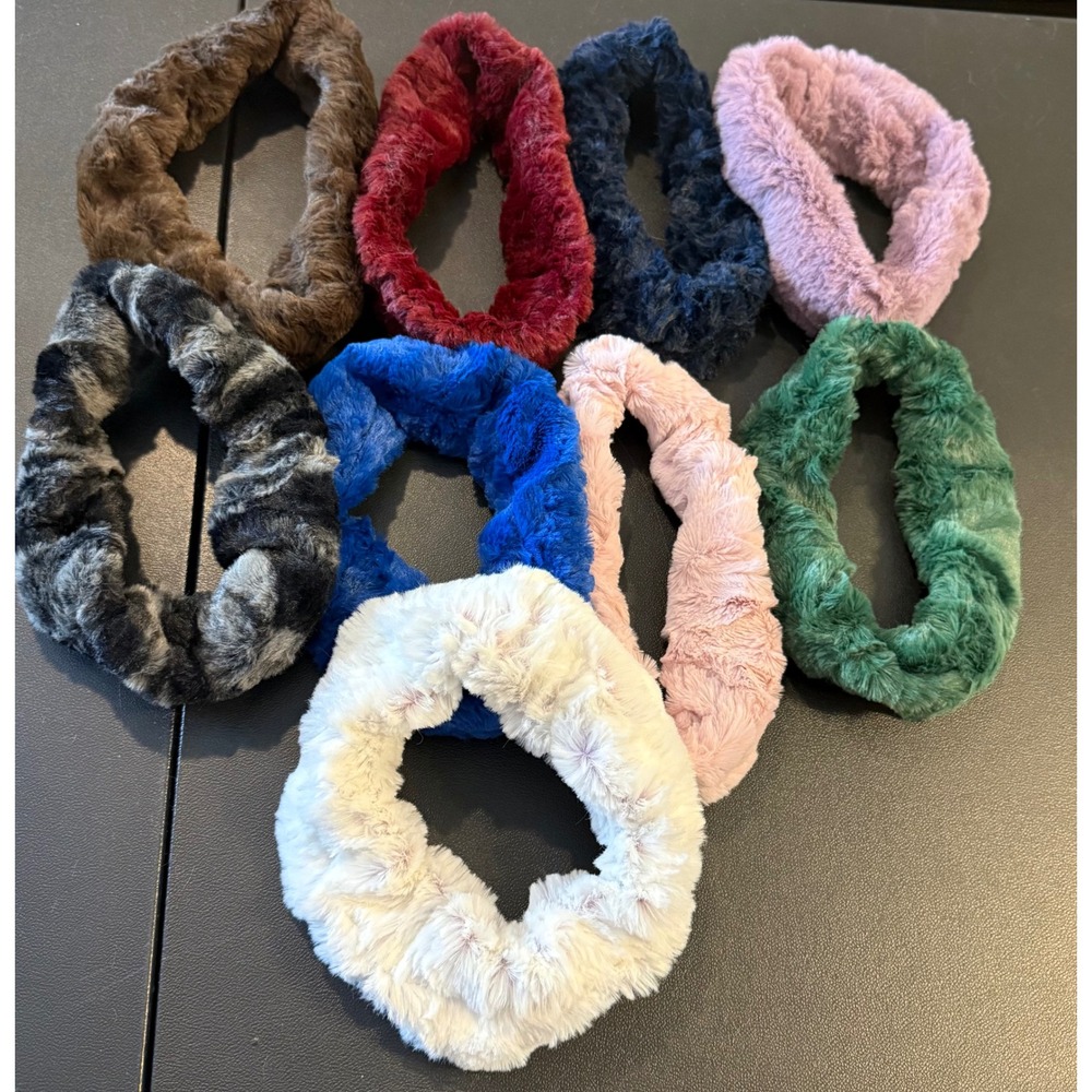 Minky Multi Color Plush DIY Crafts Ties Lot of 9 Luxury